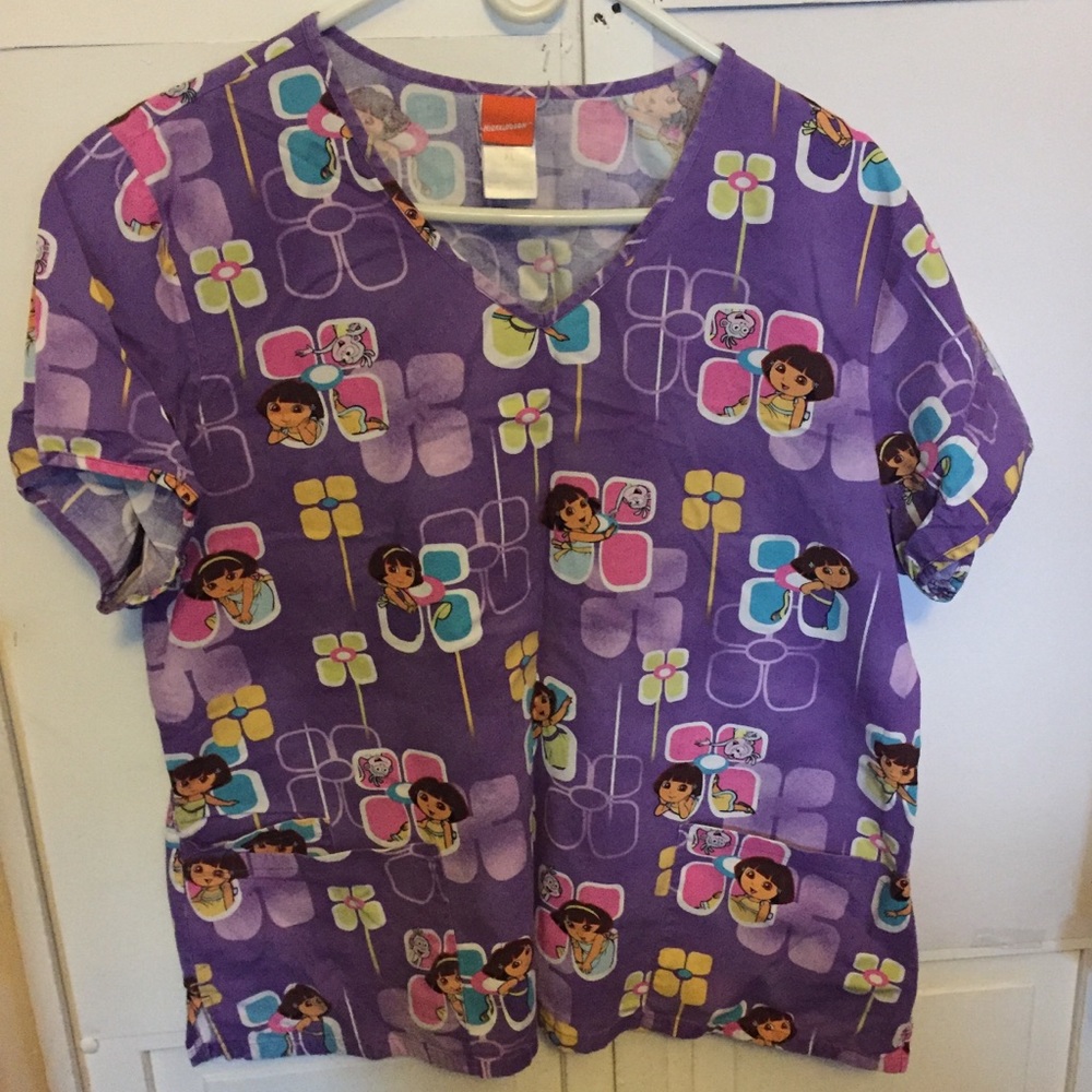 Used X large Dora the Explorer scrub top
